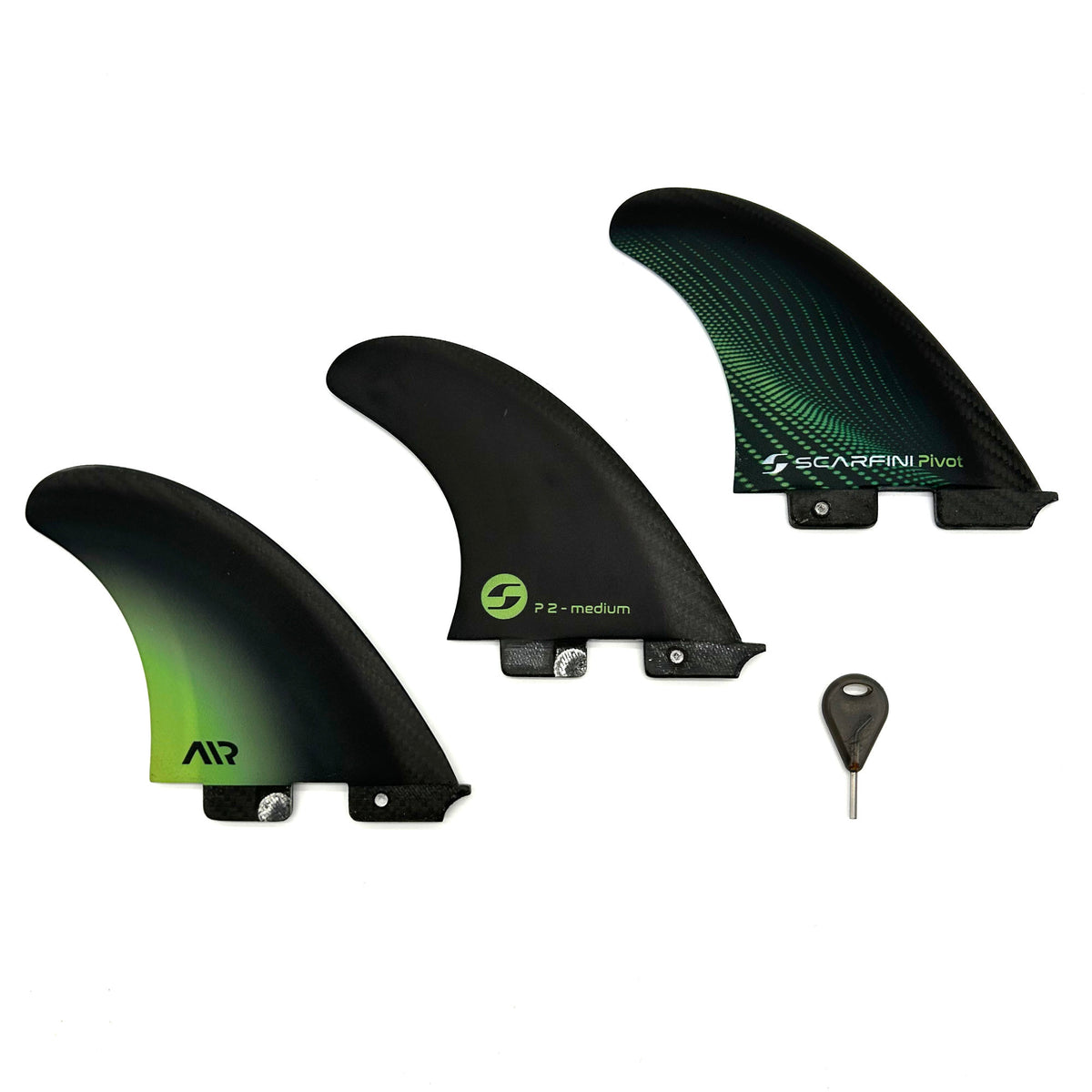 SCARFINI - THRUSTER - AIR-CARBON FIBERGLASS FINS (Medium) - FCS2