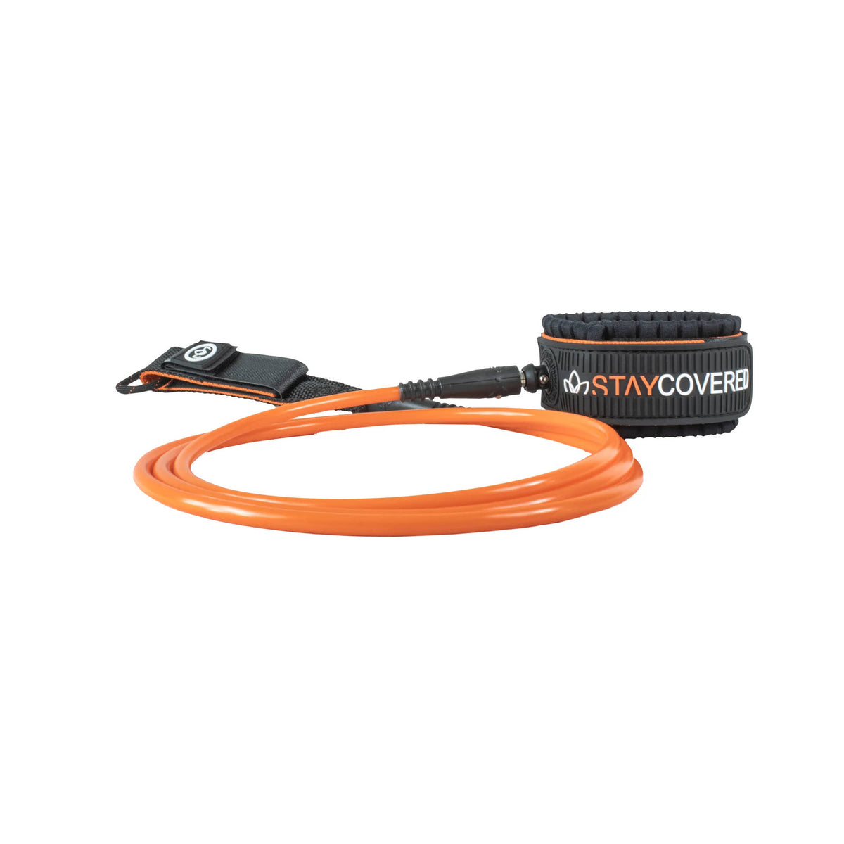 STAY COVERED - Knee Longboard / SUP Standard Leash (7mm) - Black