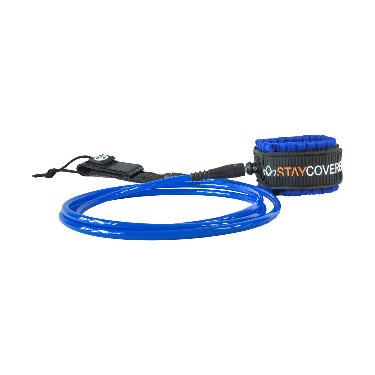 STAY COVERED - Knee Longboard / SUP Standard Leash (7mm) - Black