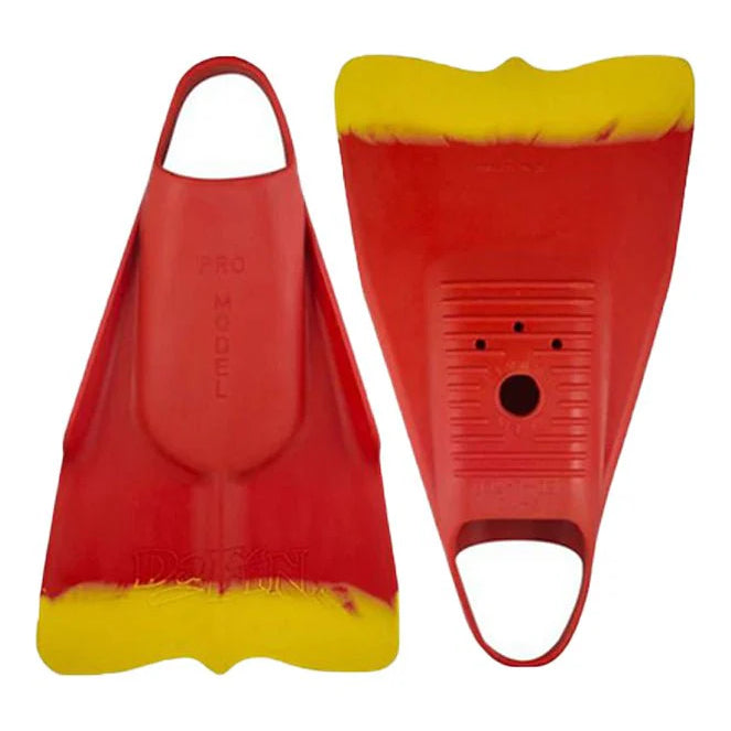 DA FIN  - Palmes bodyboard, bodysurf, lifeguard - Red / Yellow