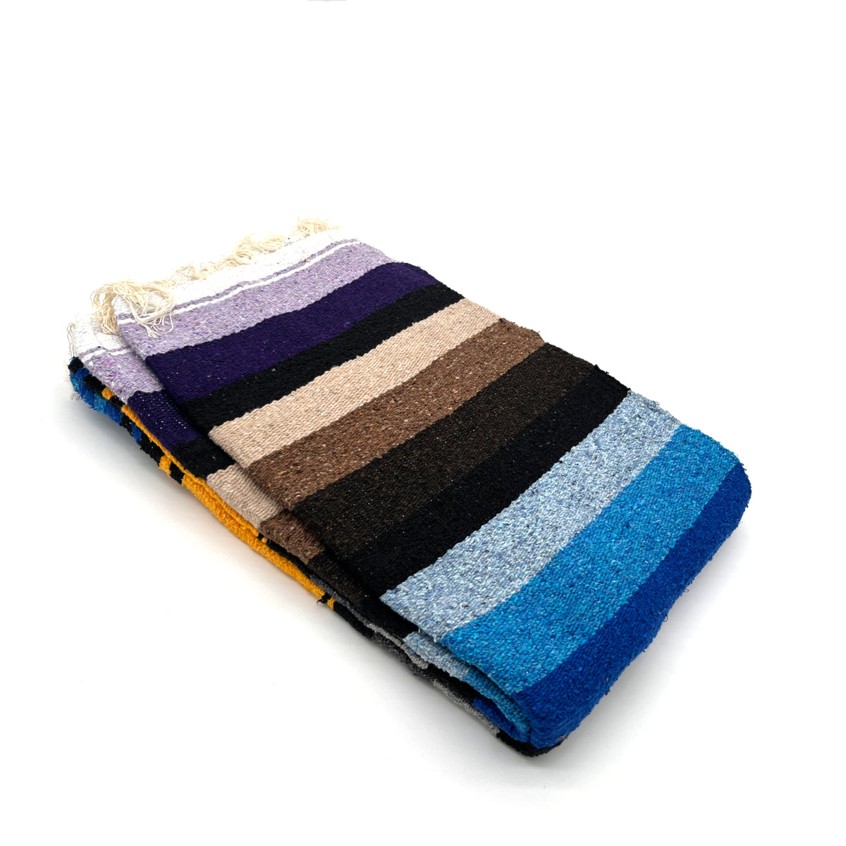 Woodstockshop - Plaid Mexicain à motifs - Yellow/Blue