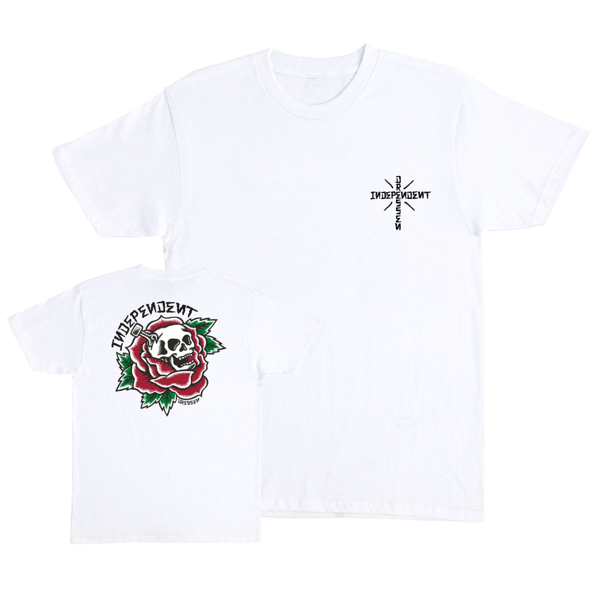 Independent - Skull Rose Tee - White