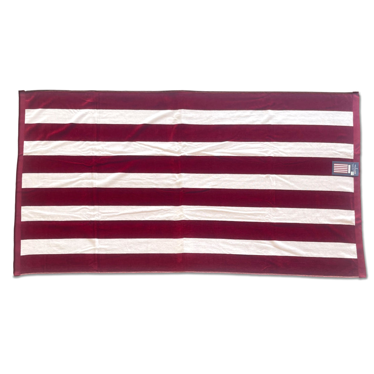 Woodstockshop - Serviette de plage à rayures - Bordeaux