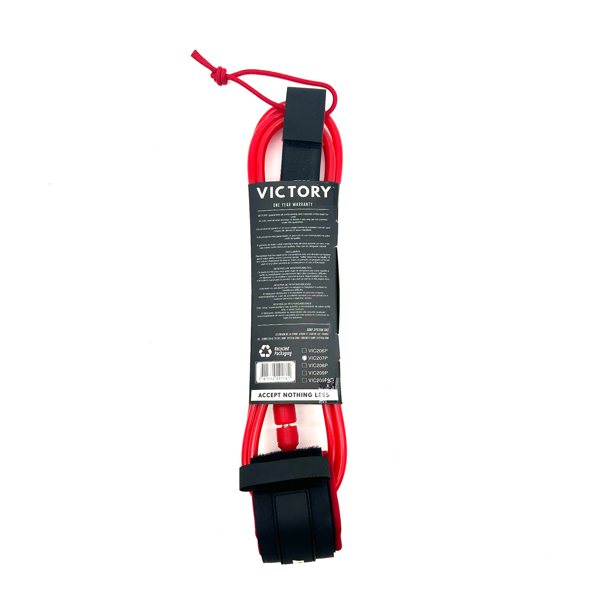 VICTORY - Surf Leash PRO 7' - Matte Red