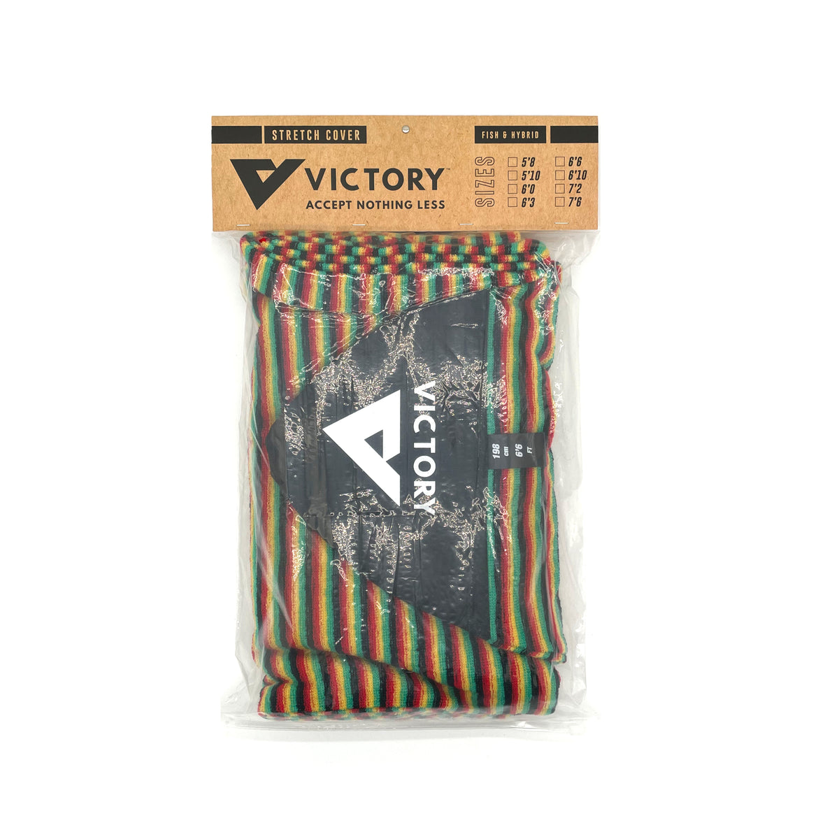VICTORY - Housse chaussette surf - Retro / Fish / Hybrid - 5'10 - Rasta