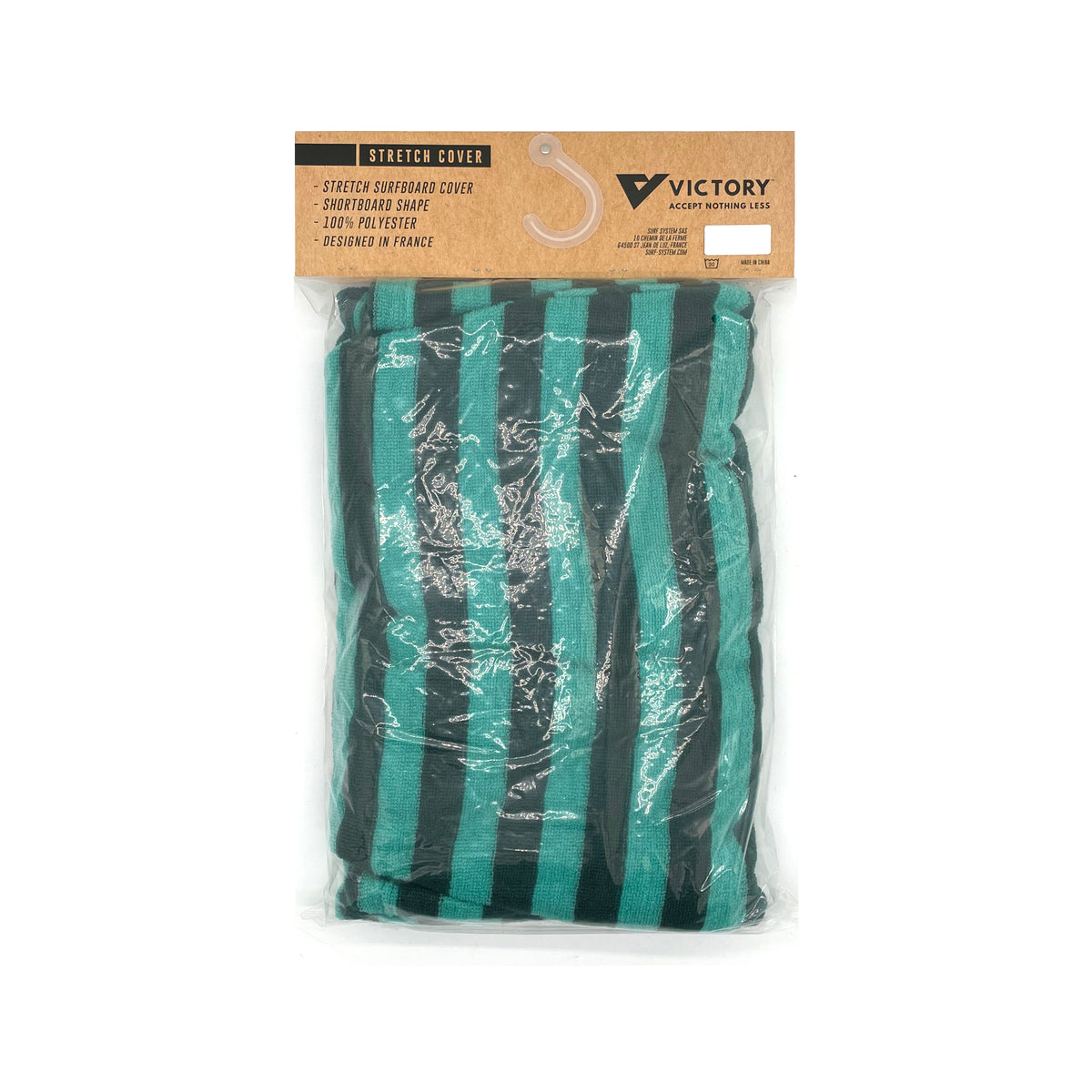 VICTORY - Housse Chaussette Surf - Shortboard - 6'6 - Turquoise / Grey
