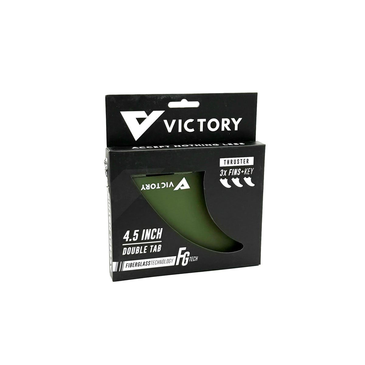 VICTORY - Thruster Fins Set Medium - Fiberglass - FCS Compatible - Khaki