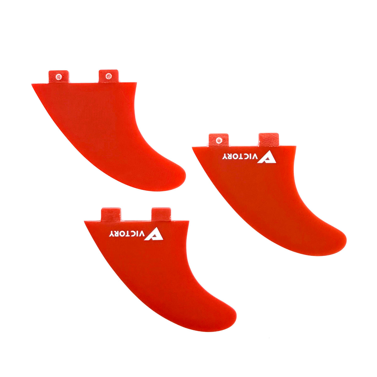 VICTORY - Thruster Fins Set Medium - Fiberglass - FCS Compatible - Red