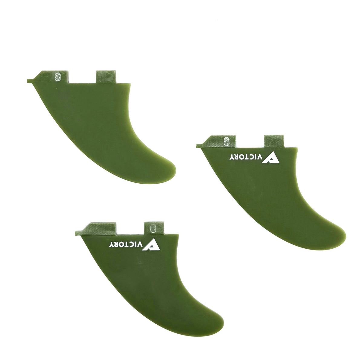 VICTORY - Thruster Fins Set Medium - Fiberglass - FCS 2 Compatible - Khaki