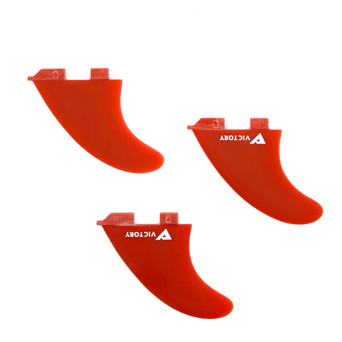 VICTORY - Thruster Fins Set Medium - Fiberglass - FCS 2 Compatible - Red