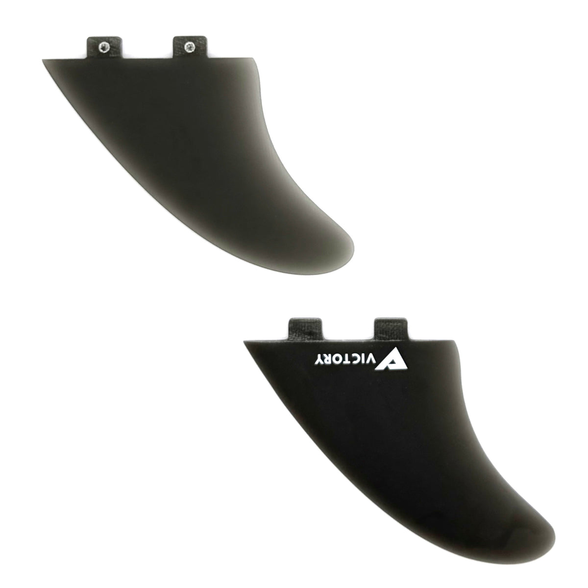VICTORY - Twin Fins Set Fiberglass - FCS Compatible - Black