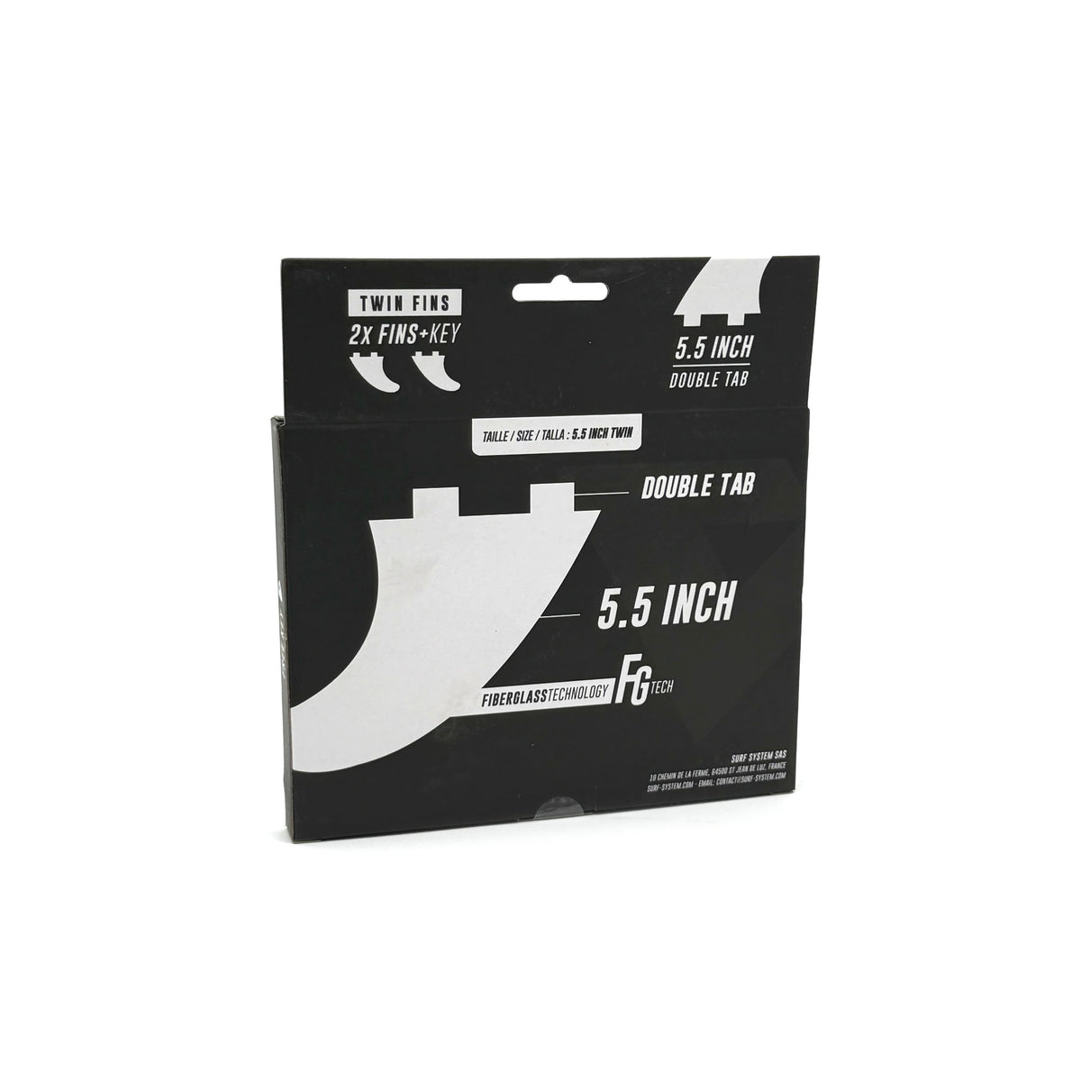 VICTORY - Twin Fins Set Fiberglass - FCS Compatible - Yellow