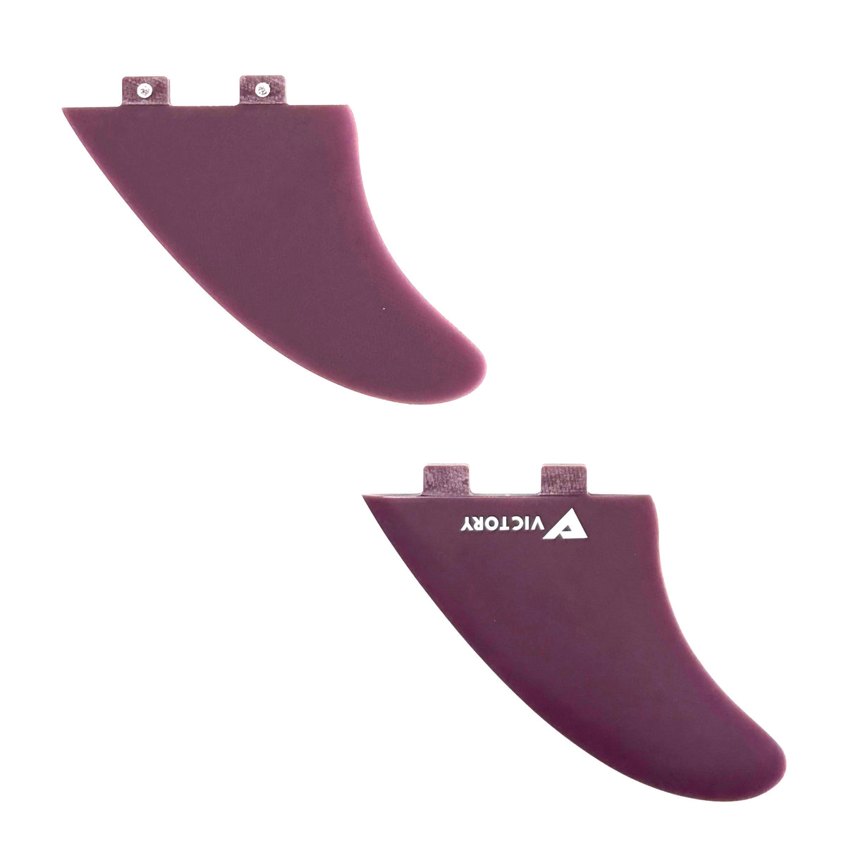 VICTORY - Twin Fins Set Fiberglass - FCS Compatible - Plum