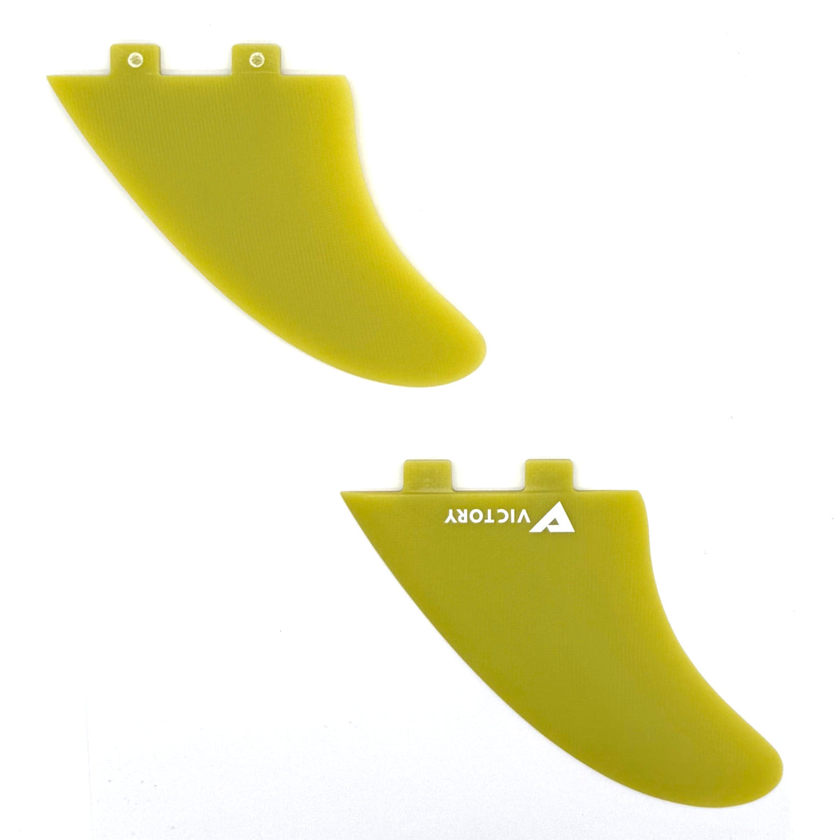 VICTORY - Twin Fins Set Fiberglass - FCS Compatible - Yellow