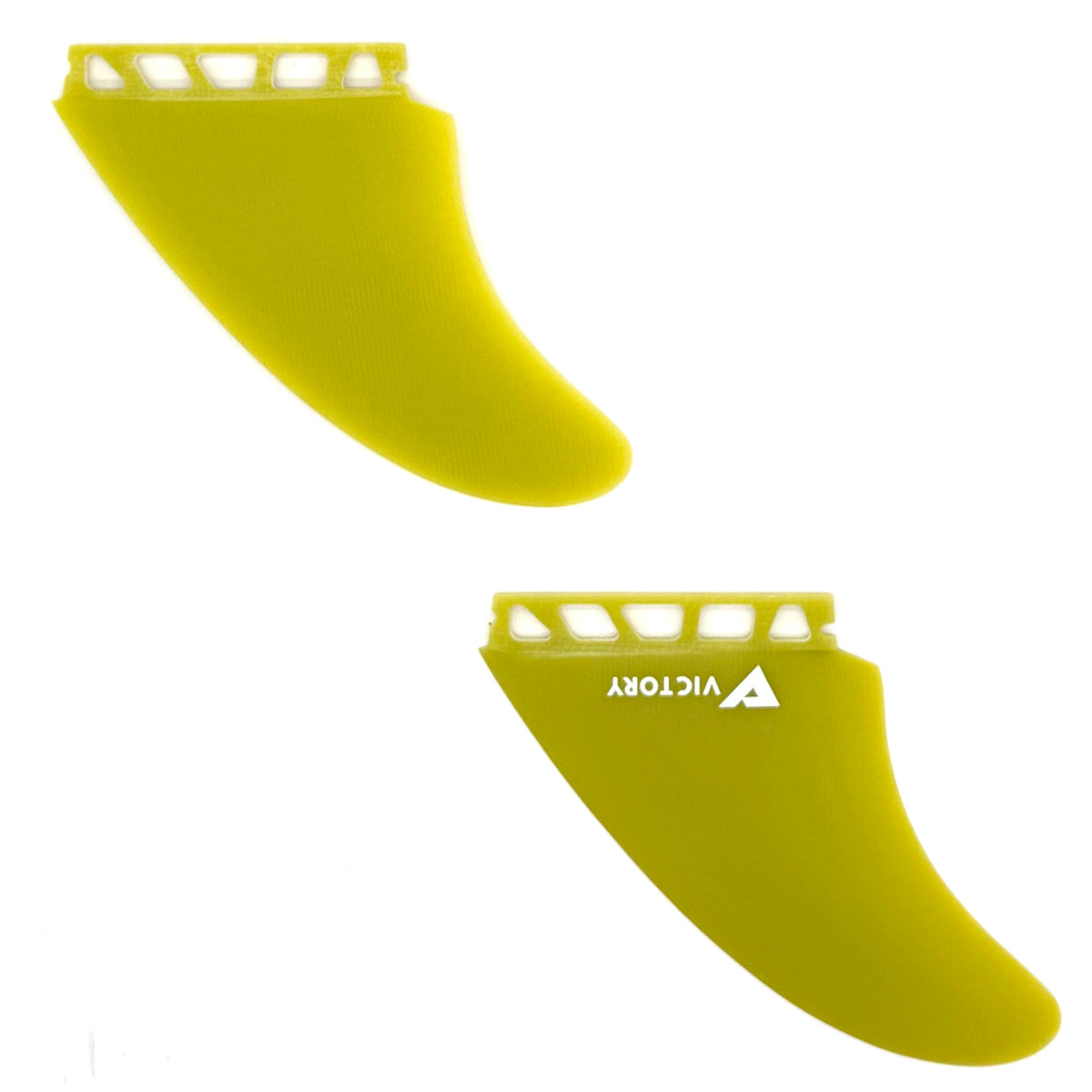 VICTORY - Twin Fins Set Fiberglass - Futures Compatible - Yellow