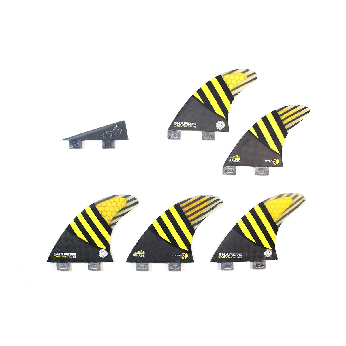 Set of 6 fins SHAPERS - HYBRID CARV'N - Small - FCS