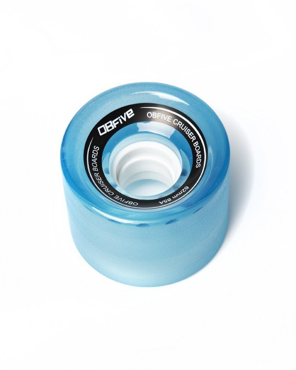 OBFIVE - 4 Skateboard Cruiser Wheels 62mm 85a - Blue