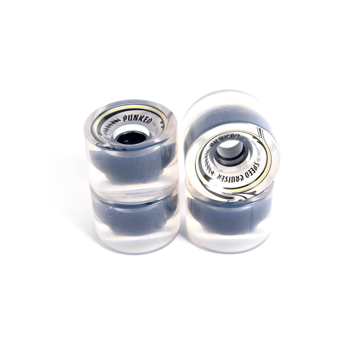 Skateboard wheels - YOCAHER 70x52mm 78a - Clear
