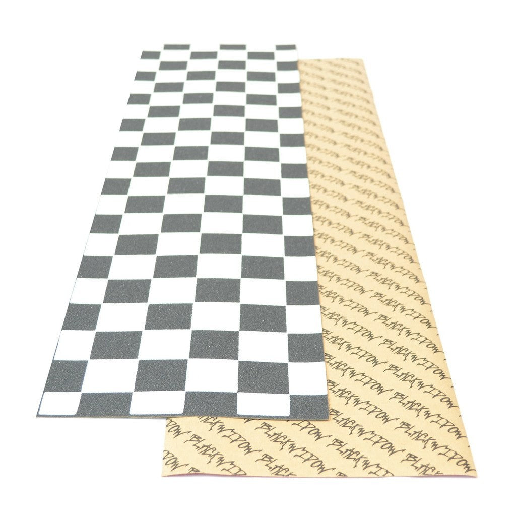 YOCAHER Widow Checker Skateboard Grip - Black/White