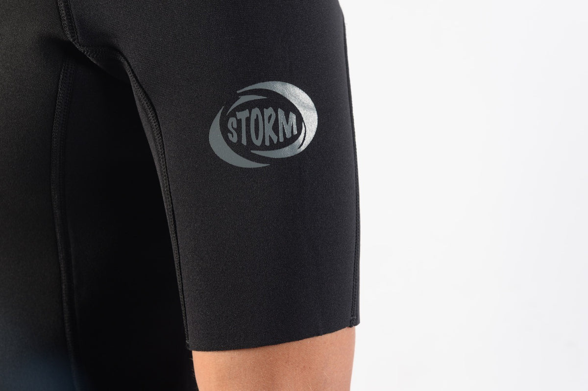 STORM - Surf wetsuit - Shorty 2mm - Back Zip - Black