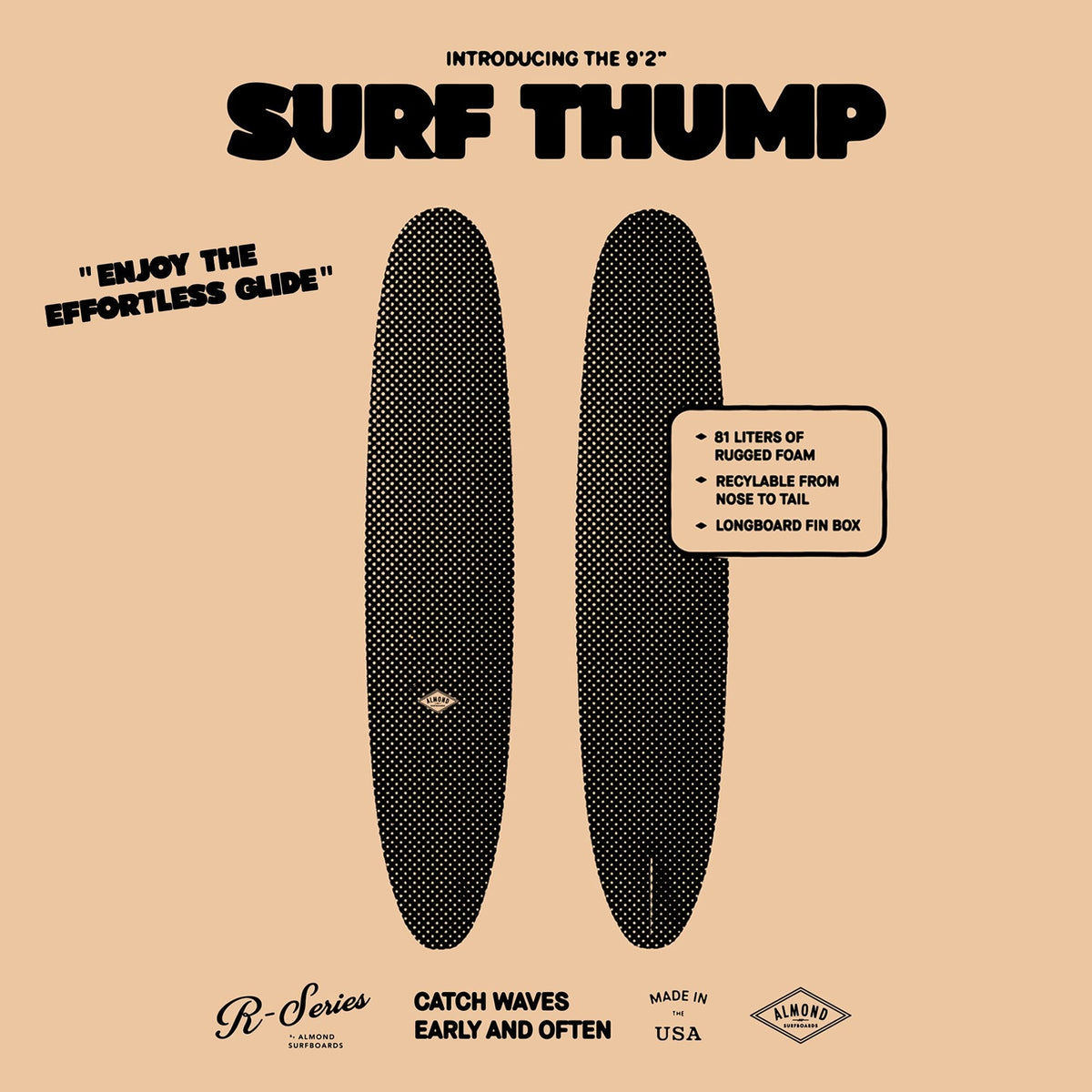 ALMOND R-Series - Surf Thump 9'2 - Black