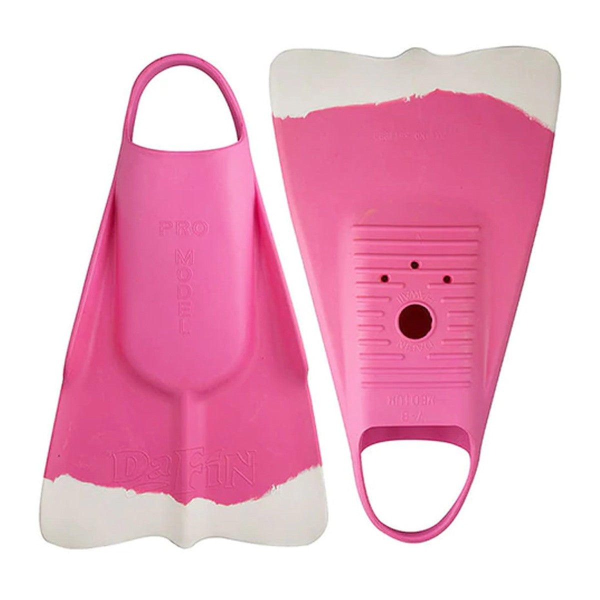 DA FIN - Palmes bodyboard et bodysurf - Pink / White