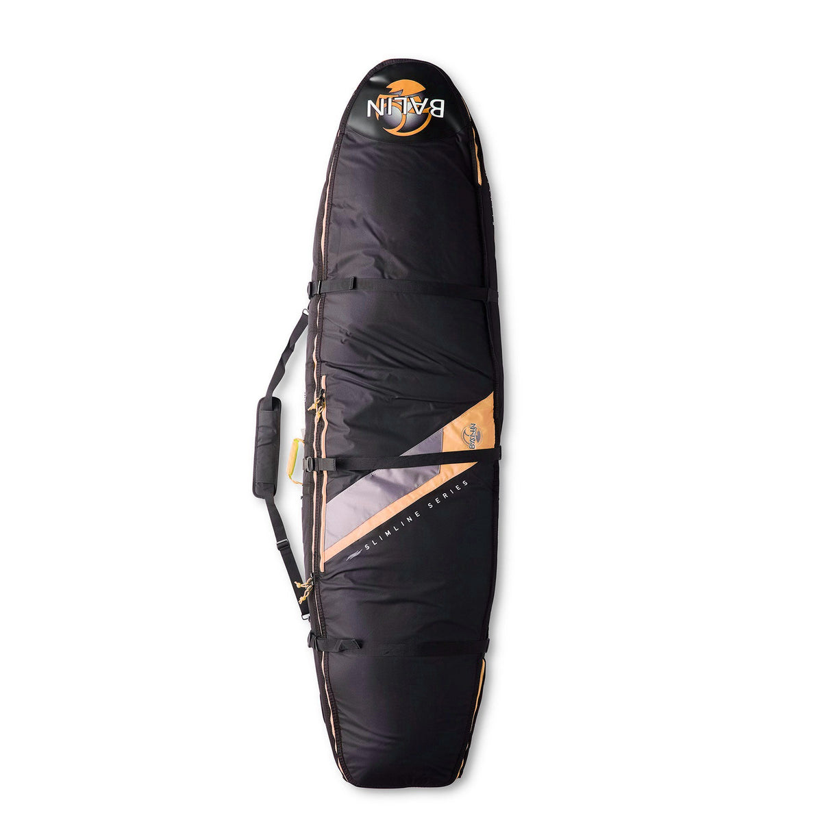 BALIN - Housse de Voyage 1-3 planches - Coffin Triple Wheeler 10mm - Black / Orange