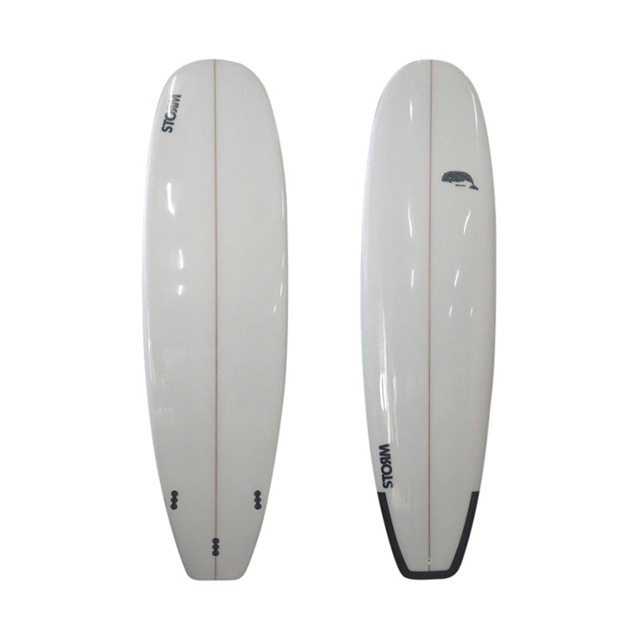 STORM Surfboard - Mini Malibu - 6'8 - Beluga - Clear
