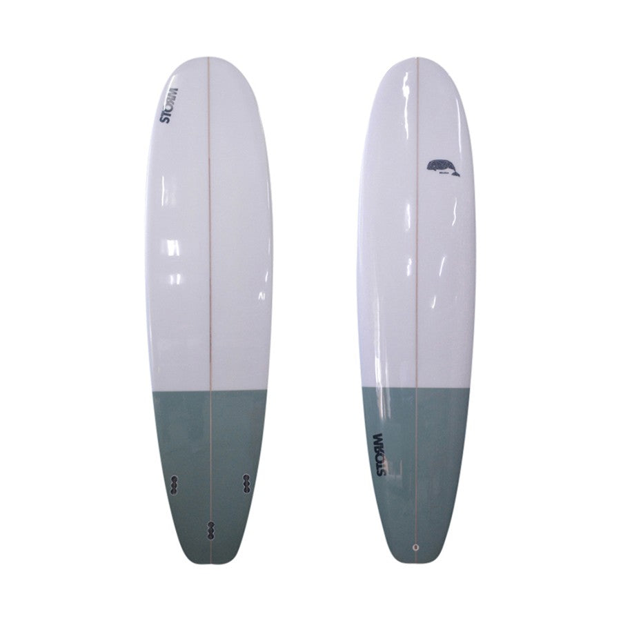 STORM Surfboard - Mini Malibu - 7'0 - Beluga - Clear / Grey