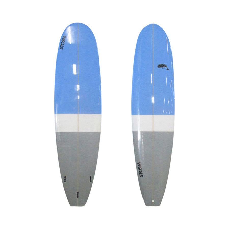 STORM Surfboard - Mini Malibu - 7'0 - Beluga - Blue / Grey