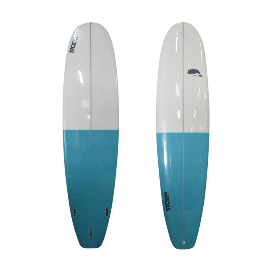 STORM Surfboard - Mini Malibu - 6'6 - Beluga - Clear / Blue