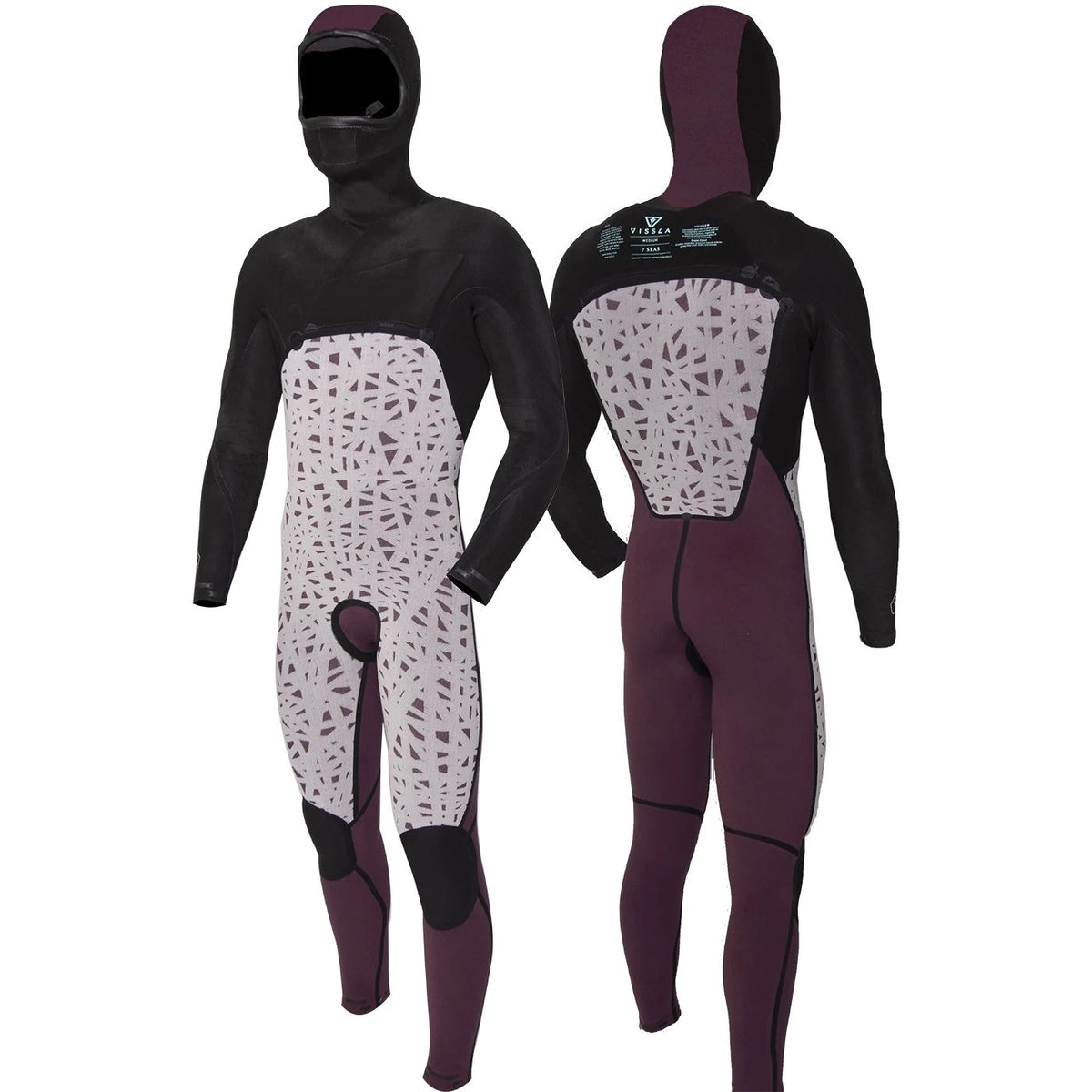VISSLA - 7SEAS Full hooded Chest  - 5/4/3MM - Black