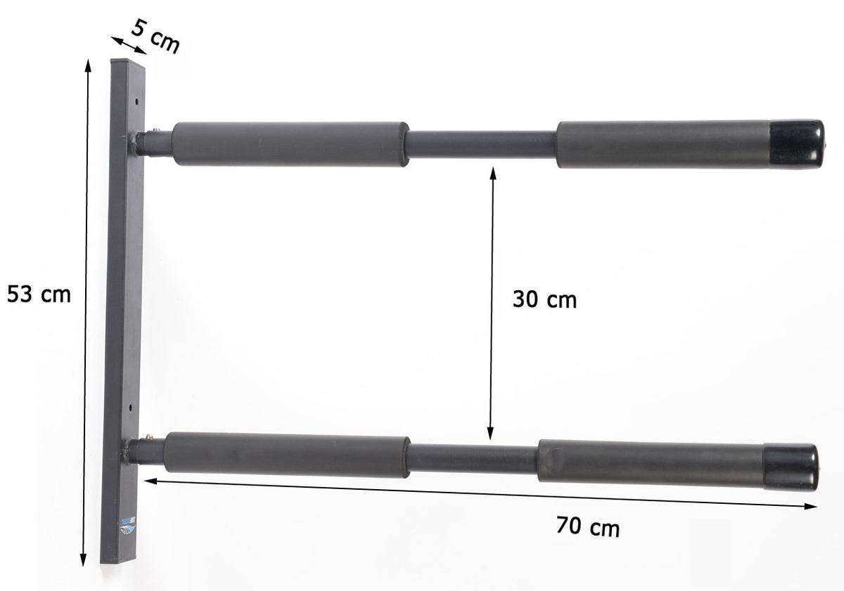 SURF SYSTEM - Soporte de pared - Shortboards, Longboards y SUP de doble bastidor