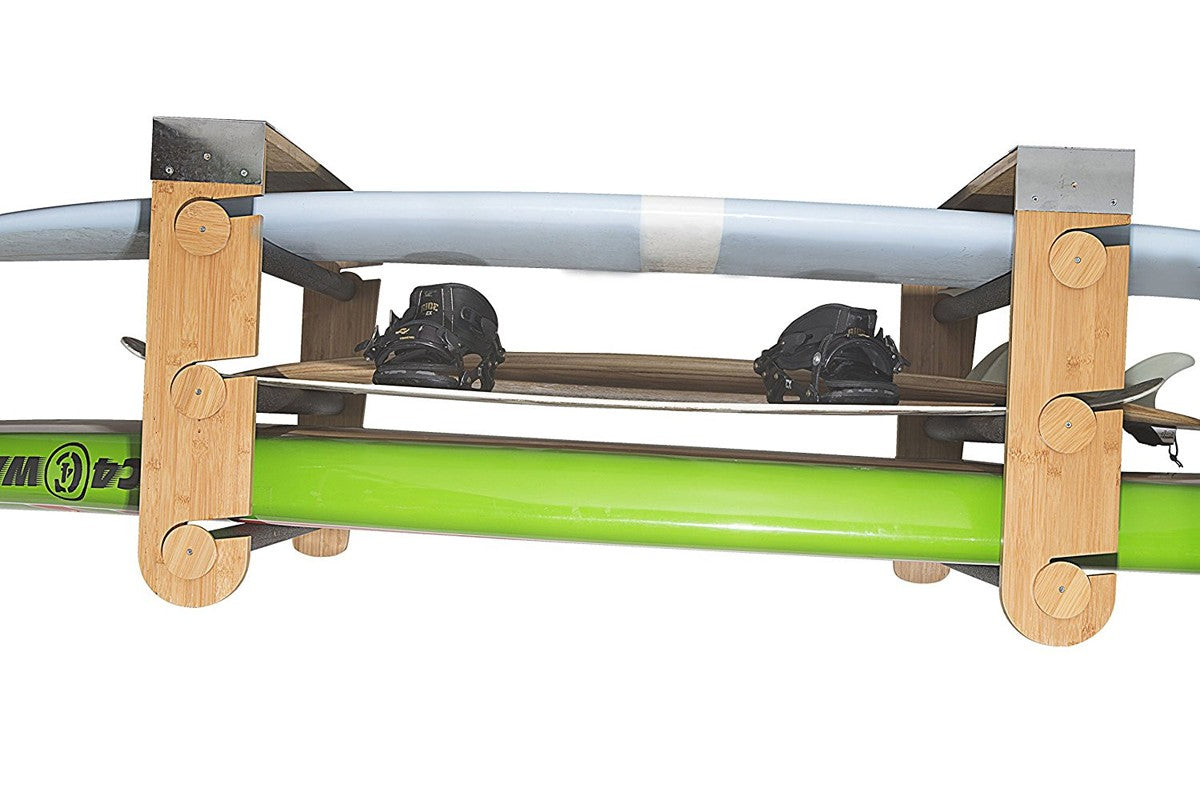 Soporte de techo modular CORSURF - Roll Rack Wood Shortboards, Longboards, SUP