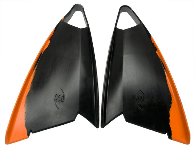 POD - PF3 - Bodyboard Fins - Black / Orange